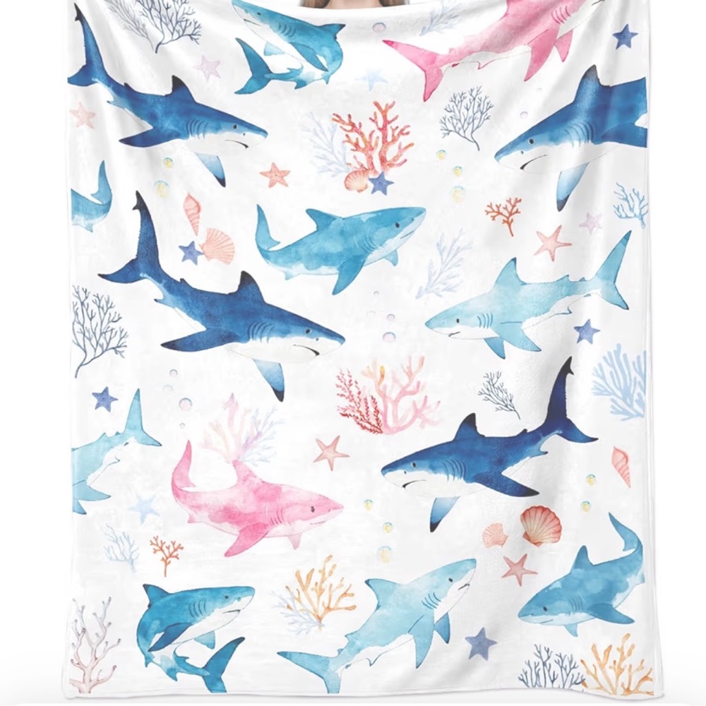 New Shark Blanket Gifts for Sharks Lovers Lightweight Cozy Flannel blanket